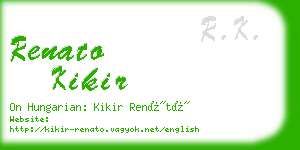 renato kikir business card